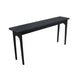 Areo Sofa Console Table | 65" Narrow Top w Curved Legs | Matte Black