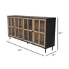 Cara Sideboard Buffet Cabinet | 4 Glass Pane Doors | 83’’ Espresso Brown BM338157