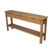 Mele Sofa Console Table | Lower Shelf and 3 Drawers | 62" Natural Brown