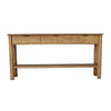 Mele Sofa Console Table | Lower Shelf and 3 Drawers | 62’’ Natural Brown BM338163