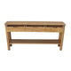 Mele Sofa Console Table | Lower Shelf and 3 Drawers | 62’’ Natural Brown BM338163