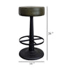 Gevy Counter Height Stool | Round Black Leather Seat with Iron Base BM338166