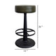 Gevy Counter Height Stool | Round Black Leather Seat with Iron Base BM338166