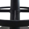 Gevy Counter Height Stool | Round Green Leather Seat with Black Iron Base