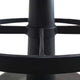 Gevy Counter Height Stool | Round Green Leather Seat with Black Iron Base
