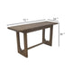 Homa Counter Table | Antique Natural Finish | Modern Arched Base 72’’ BM338170