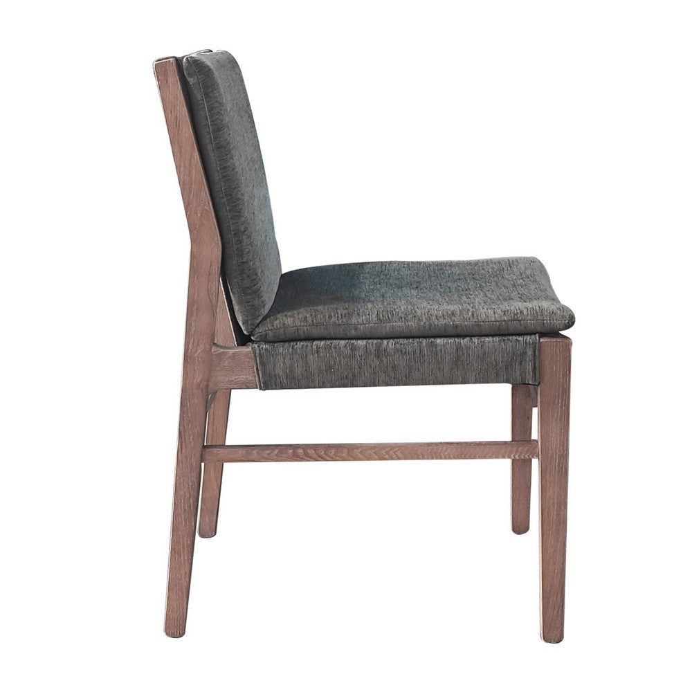 Lily Dining Chair Set of 2 | Gray Seat and Back | Espresso Brown Ash Wood BM338172
