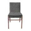 Lily Dining Chair Set of 2 | Gray Seat and Back | Espresso Brown Ash Wood