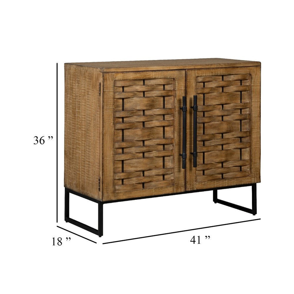 Osin Accent Buffet Cabinet | Woven Door Front | 41’’ Natural Brown BM338174