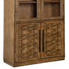 Osin Accent Tall Cabinet I 88 Inch Antique Natural Brown I 2 Glass Doors BM338175