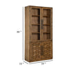 Osin Accent Tall Cabinet I 88 Inch Antique Natural Brown I 2 Glass Doors BM338175