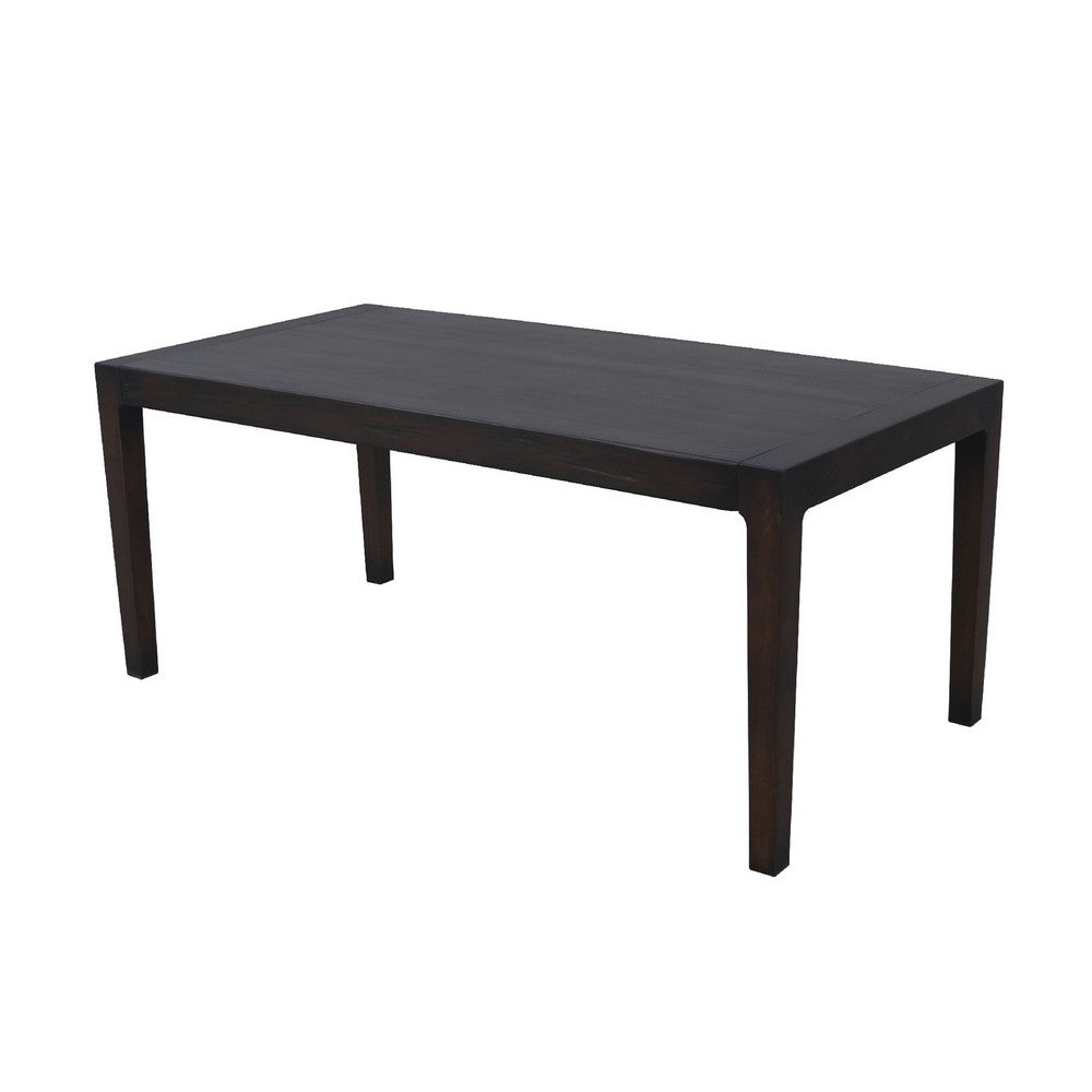 Geni Dining Table | 71" Rectangular Top | Parsons Style Java Gray