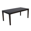 Geni Dining Table | 71" Rectangular Top | Parsons Style Java Gray
