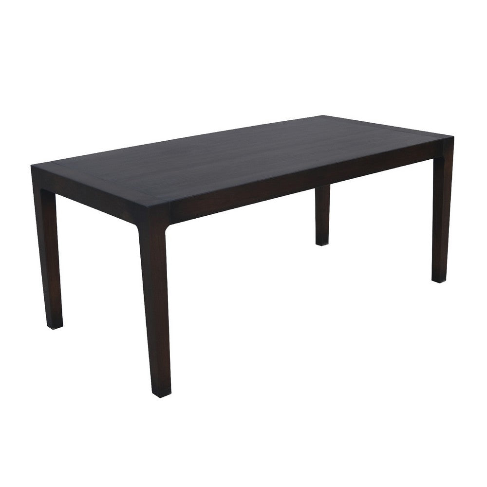 Geni Dining Table | 71" Rectangular Top | Parsons Style Java Gray