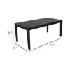 Geni Dining Table | 71" Rectangular Top | Parsons Style Java Gray