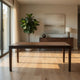 Geni Dining Table | 71" Rectangular Top | Parsons Style Java Gray