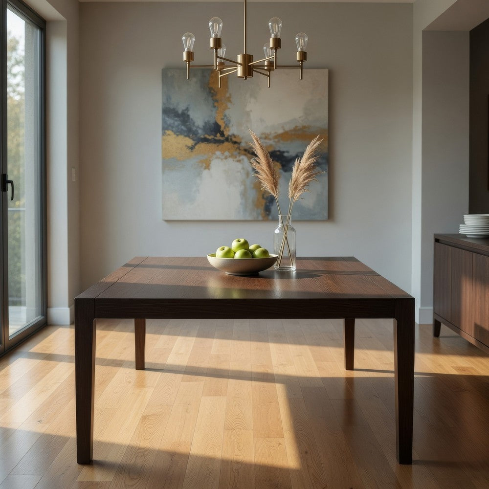 Geni Dining Table | 71" Rectangular Top | Parsons Style Java Gray