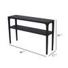 Geni Sofa Console Table | 48’’ Top w Shelf | Parsons Style Java Gray BM338177