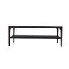 Geni Coffee Table | 48’’ Rectangular Top w Shelf | Parsons Style Gray BM338179