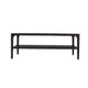 Geni Coffee Table | 48’’ Rectangular Top w Shelf | Parsons Style Gray BM338179