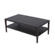 Geni Coffee Table | 48’’ Rectangular Top w Shelf | Parsons Style Gray BM338179
