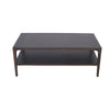 Geni Coffee Table | 48’’ Rectangular Top w Shelf | Parsons Style Gray BM338179