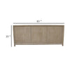 Zery Sideboard Cabinet w 3 Doors in Brushed White Pine Wood | 83’’ BM338183