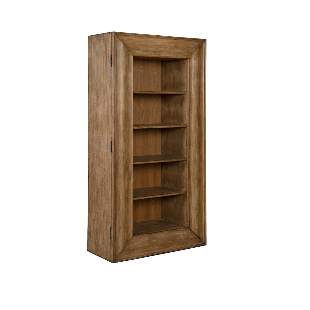 Selo Tall Curio Cabinet | 6 Shelves | 79" Farmhouse Antique Brown
