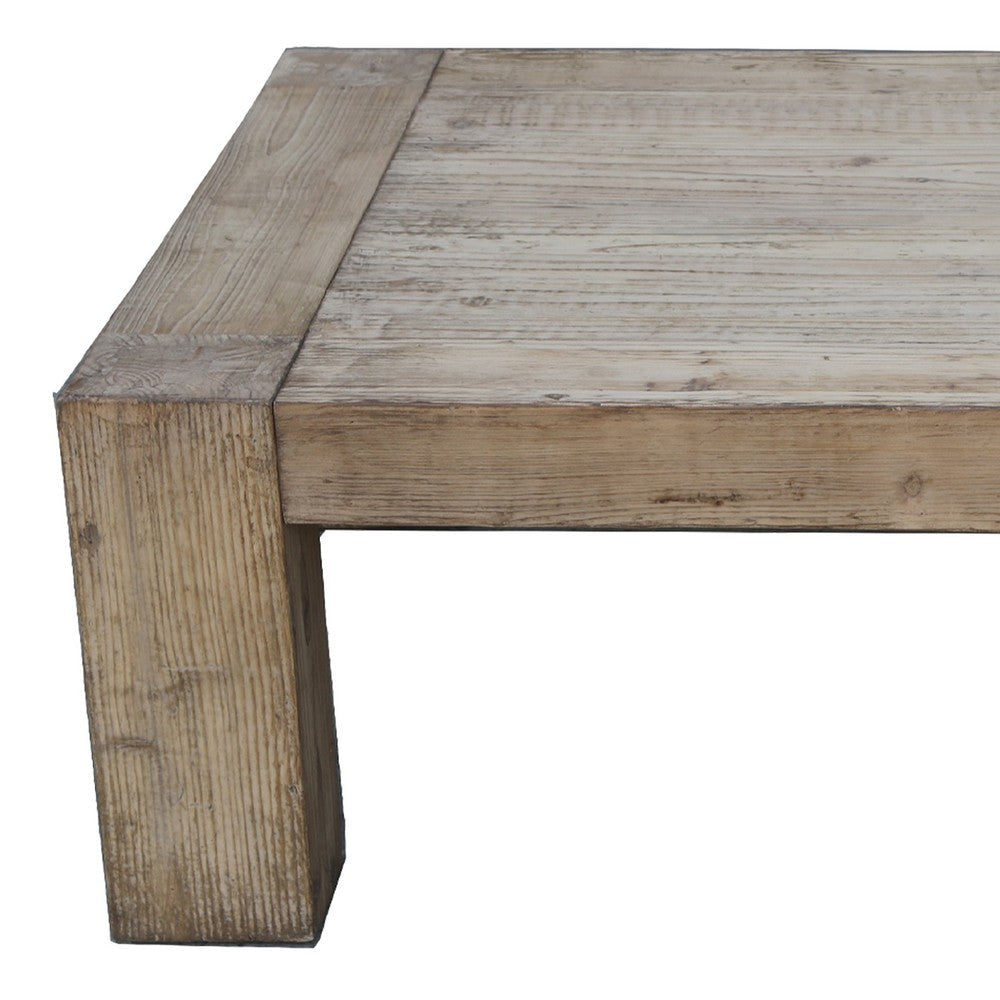 Mao Coffee Table | 51’’ Rectangular Top with Chunky Legs | Rustic Brown BM338191