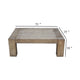 Mao Coffee Table | 51’’ Rectangular Top with Chunky Legs | Rustic Brown BM338191