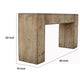 Mao Sofa Console Table | 60’’ Narrow Top and Panel Legs | Rustic Brown BM338192