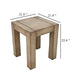 Mao Side End Table | 22’’ Square Top with Chunky Legs | Rustic Brown BM338193