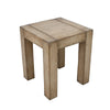 Mao Side End Table | 22" Square Top with Chunky Legs | Rustic Brown