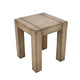 Mao Side End Table | 22" Square Top with Chunky Legs | Rustic Brown