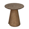 Rela Side End Table | 22’’ Round Top w Tapered Base | Antique Brown BM338198