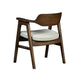 Zsy Dining Armchair | Sand White | Java Brown Birch Wood | Curved Back BM338199