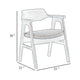 Zsy Dining Armchair w Curved Back | Black Birch Wood and Faux Leather BM338201