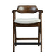 Zsy Counter Stool Chair | Open Back | Java Brown Birch Wood | Sand White BM338205