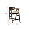 Zsy Counter Stool Chair | Open Back | Java Brown Birch Wood | Sand White BM338205