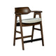 Zsy Counter Stool Chair | Open Back | Java Brown Birch Wood | Sand White