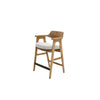 Zsy Counter Stool Chair | Open Back Natural Brown Birch Wood | Anew Gray BM338206