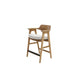 Zsy Counter Stool Chair | Open Back Natural Brown Birch Wood | Anew Gray BM338206