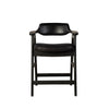 Zsy Counter Stool Chair | Open Back | Black Birch Wood and Faux Leather BM338207