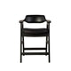 Zsy Counter Stool Chair | Open Back | Black Birch Wood and Faux Leather BM338207