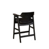 Zsy Counter Stool Chair | Open Back | Black Birch Wood and Faux Leather BM338207