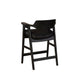 Zsy Counter Stool Chair | Open Back | Black Birch Wood and Faux Leather BM338207