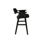 Zsy Counter Stool Chair | Open Back | Black Birch Wood and Faux Leather BM338207