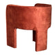 Gela Dining Chair | Three Legged Barrel Accent Sides | Maroon Red BM338208