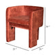 Gela Dining Chair | Three Legged Barrel Accent Sides | Maroon Red BM338208