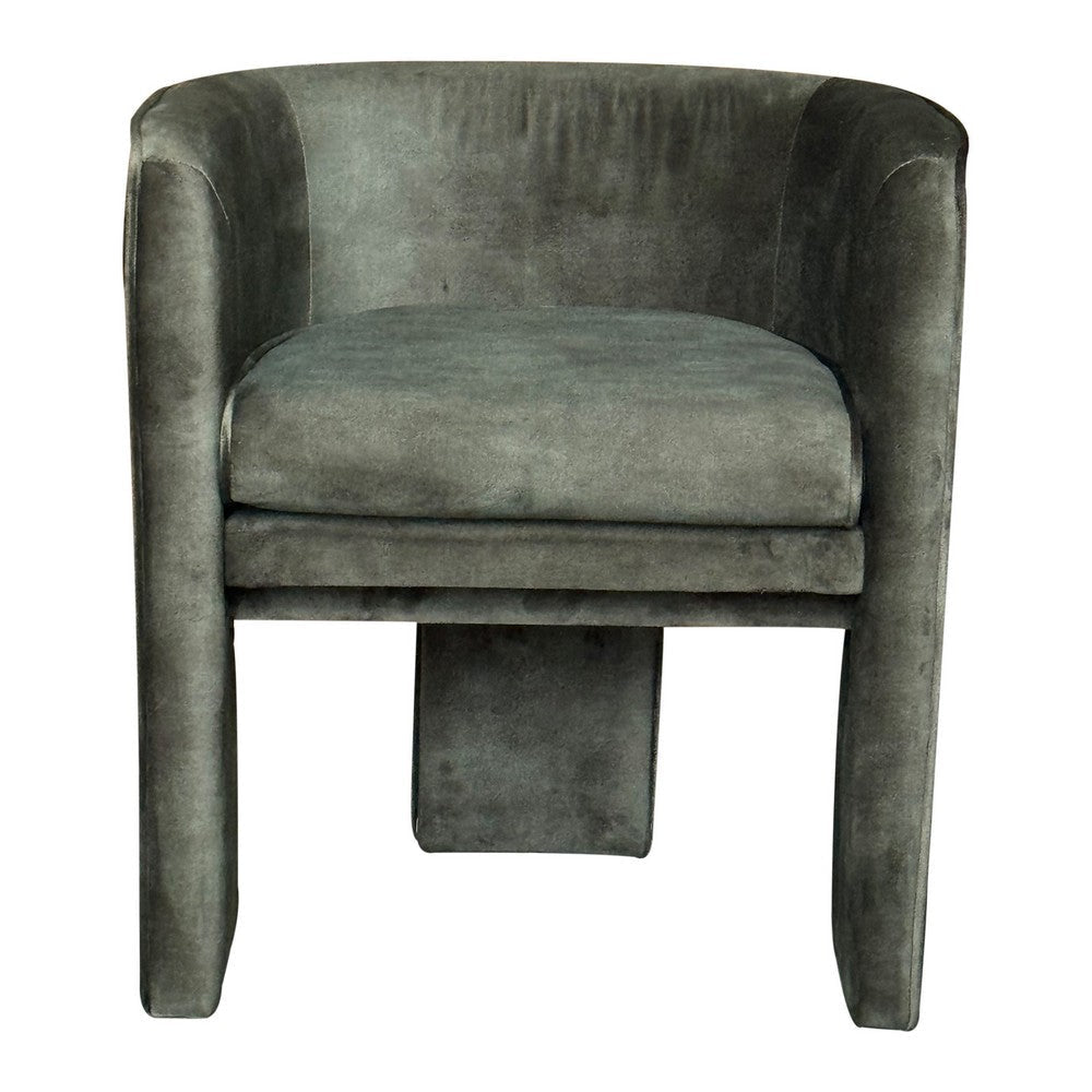 Gela Dining Chair | Three Legged Barrel Accent Sides | Rainforest Green BM338209